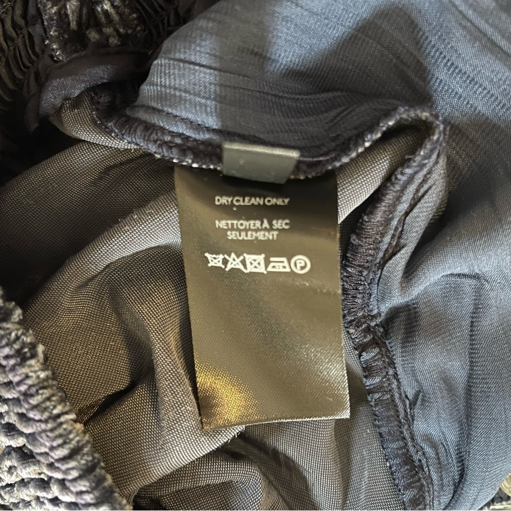 ANTHROPOLOGIE Gloria Jogger Pants Crushed Velvet Baggy Cozy Navy Blue Large NWOT - Picture 13 of 14